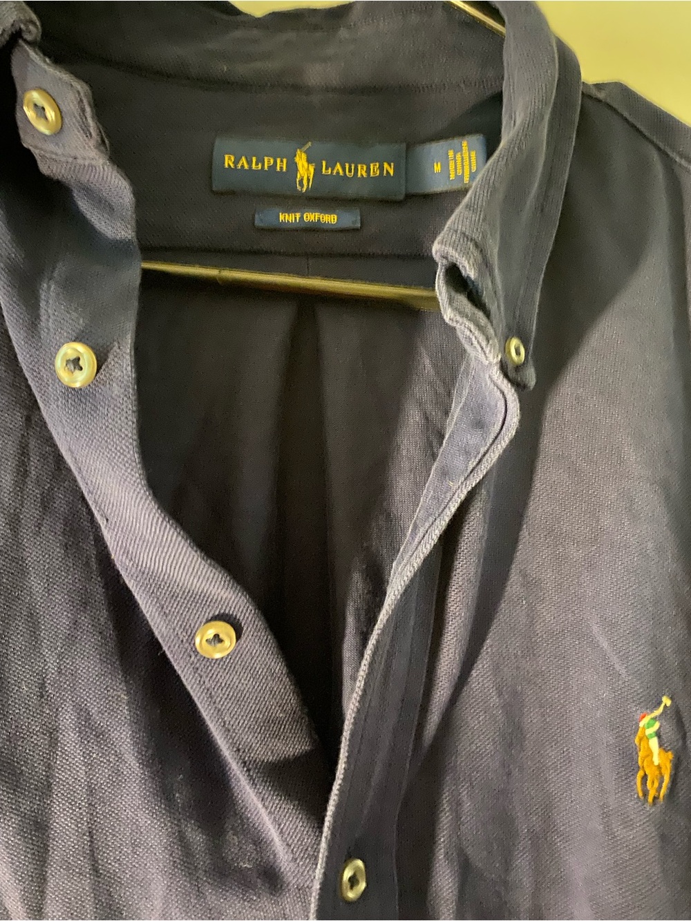 Ralph Lauren Men’s Dark Navy Button-Down Polo Shirt